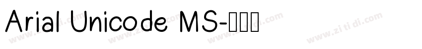 Arial Unicode MS字体转换
